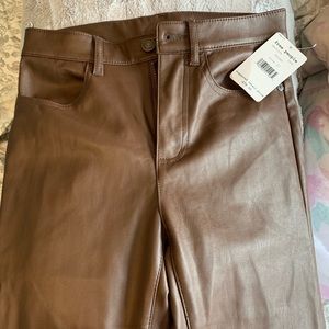 Free people faux leather pants